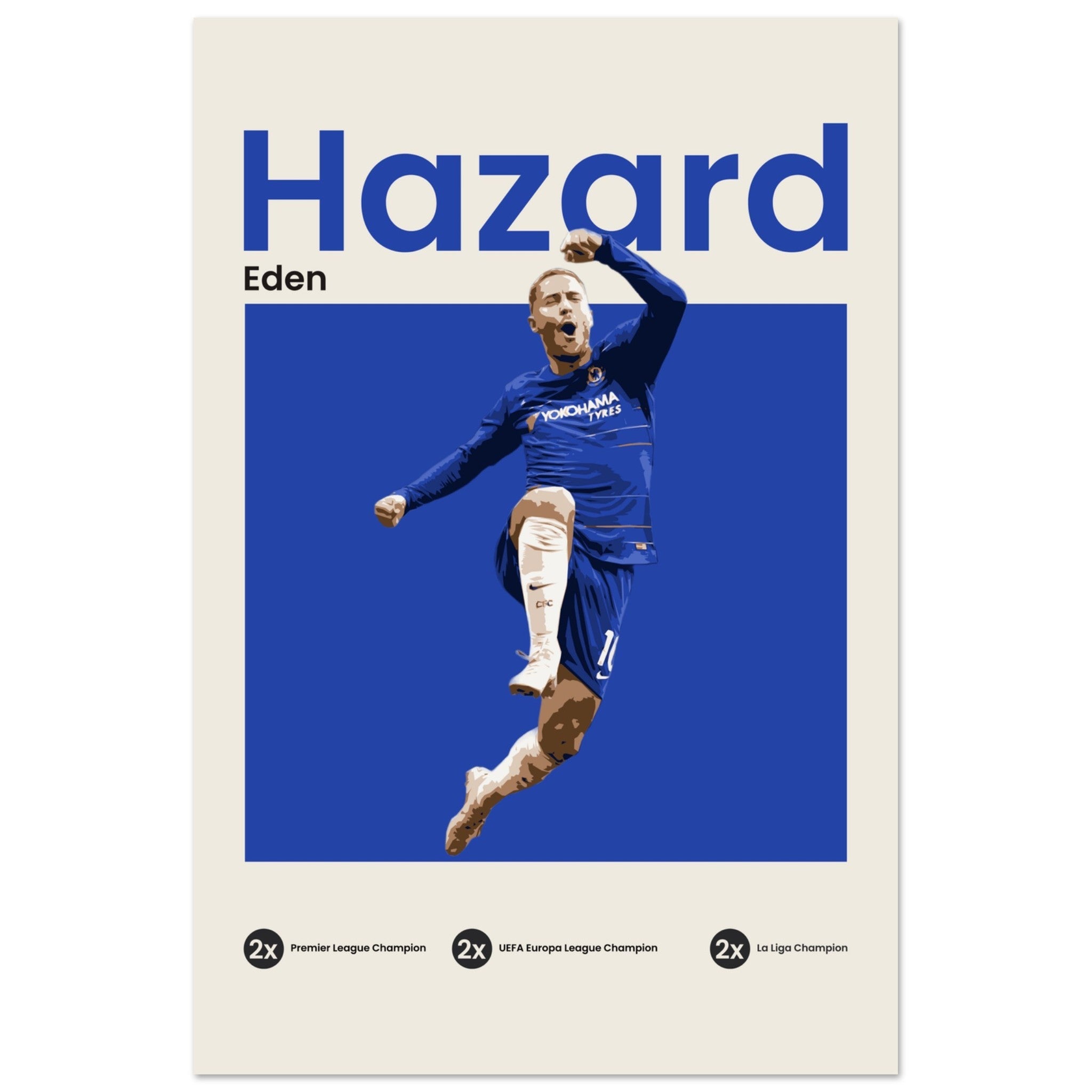 Eden Hazard - Blue - OverPrints