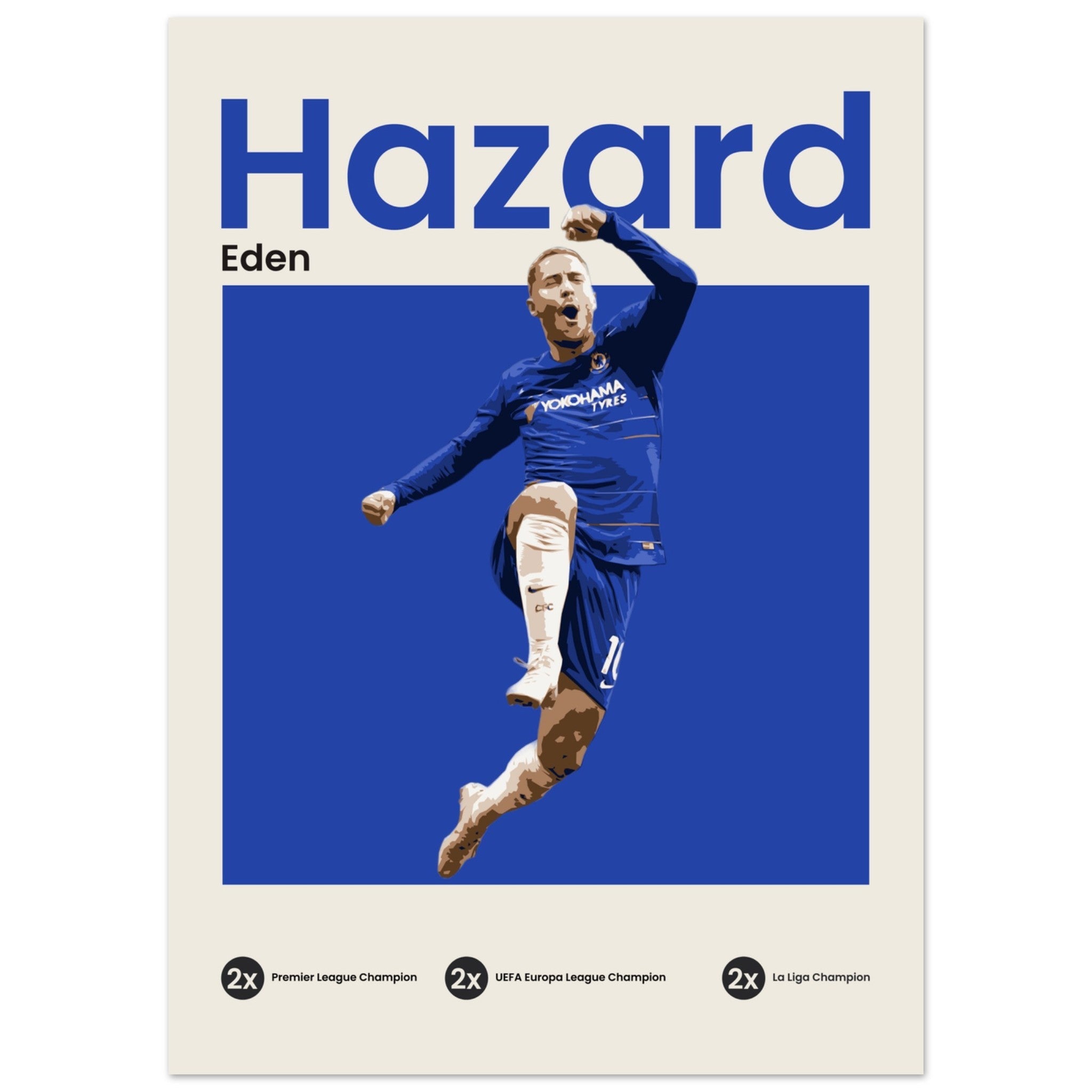 Eden Hazard - Blue - OverPrints