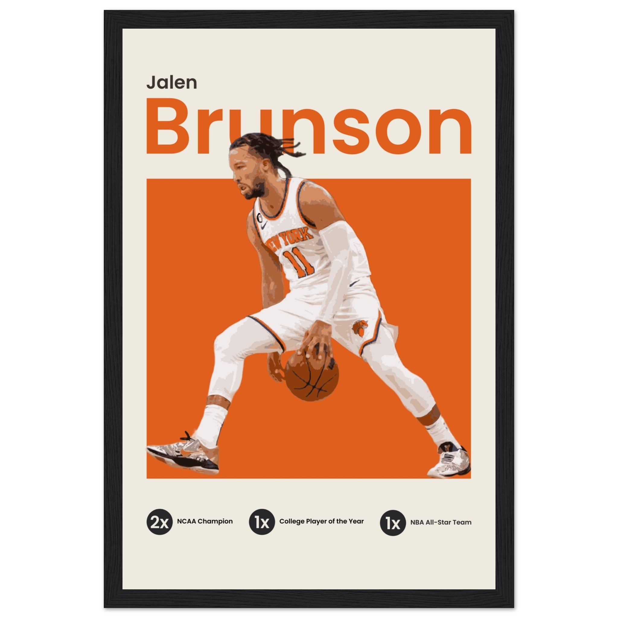 Jalen Brunson - Orange - OverPrints