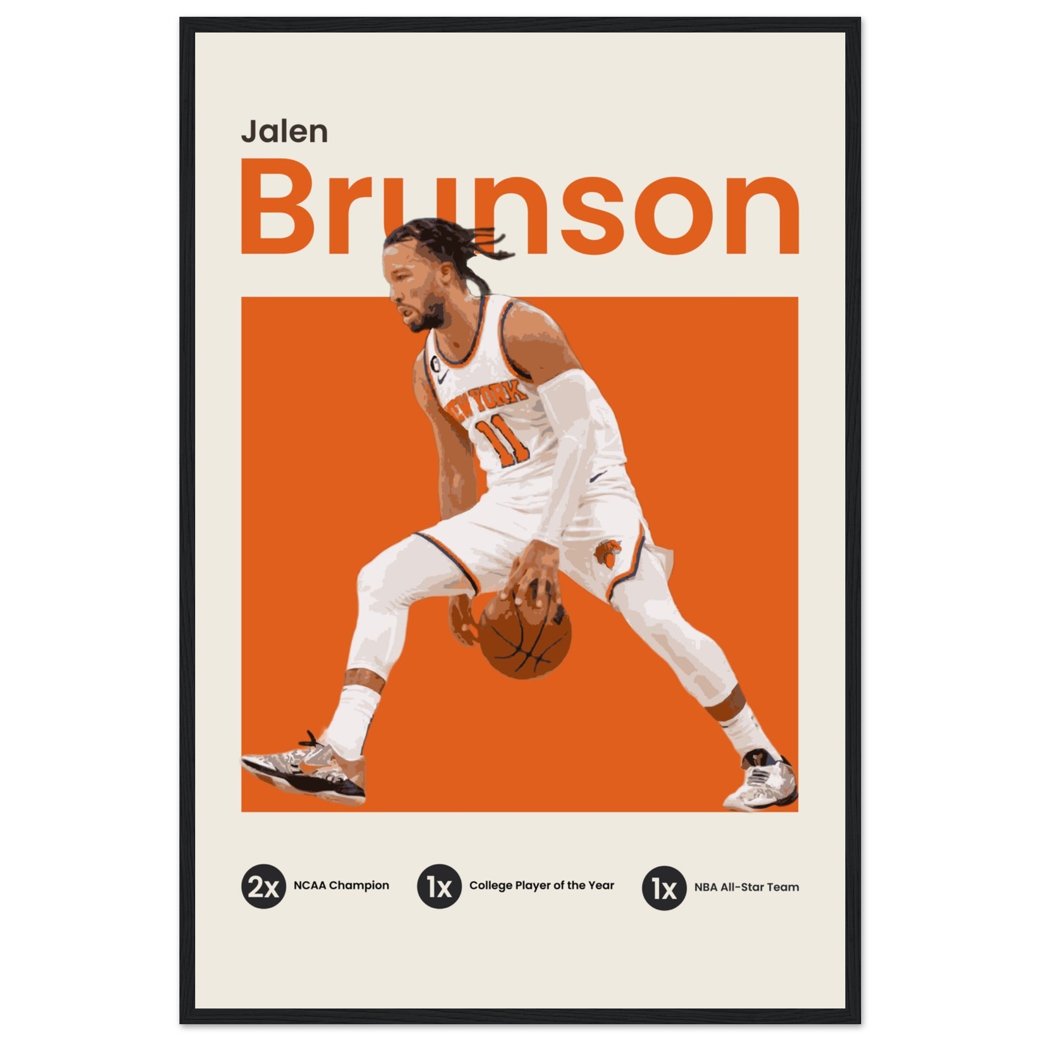 Jalen Brunson - Orange - OverPrints