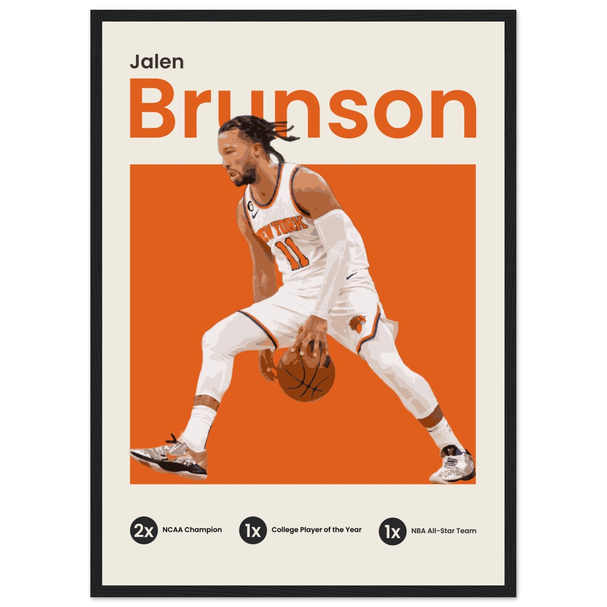 Jalen Brunson - Orange - OverPrints