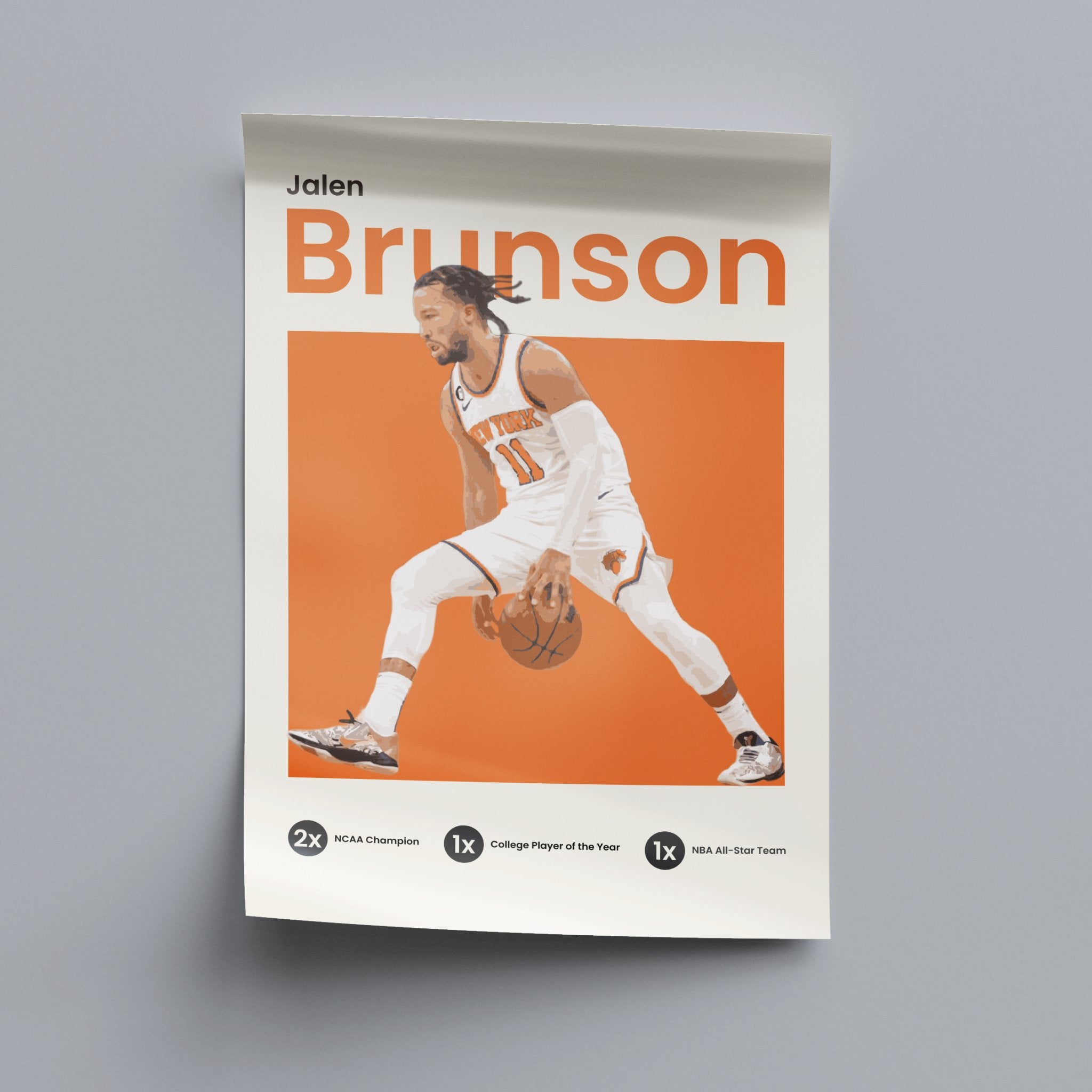 Jalen Brunson - Orange - OverPrints