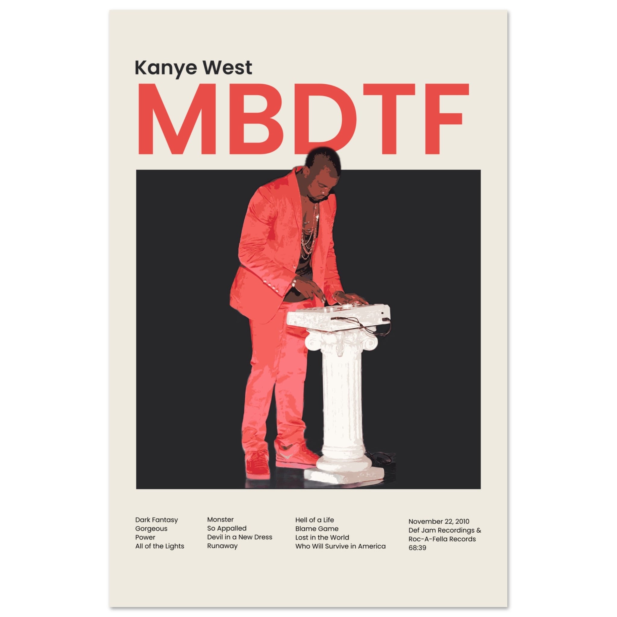 My Beautiful Dark Twisted Fantasy Poster | MBDTF Poster | OverPrints Image Kanye West image beautiful image beautiful image beautiful - My Beautiful Dark Twisted Fantasy Poster | MBDTF Poster | OverPrints