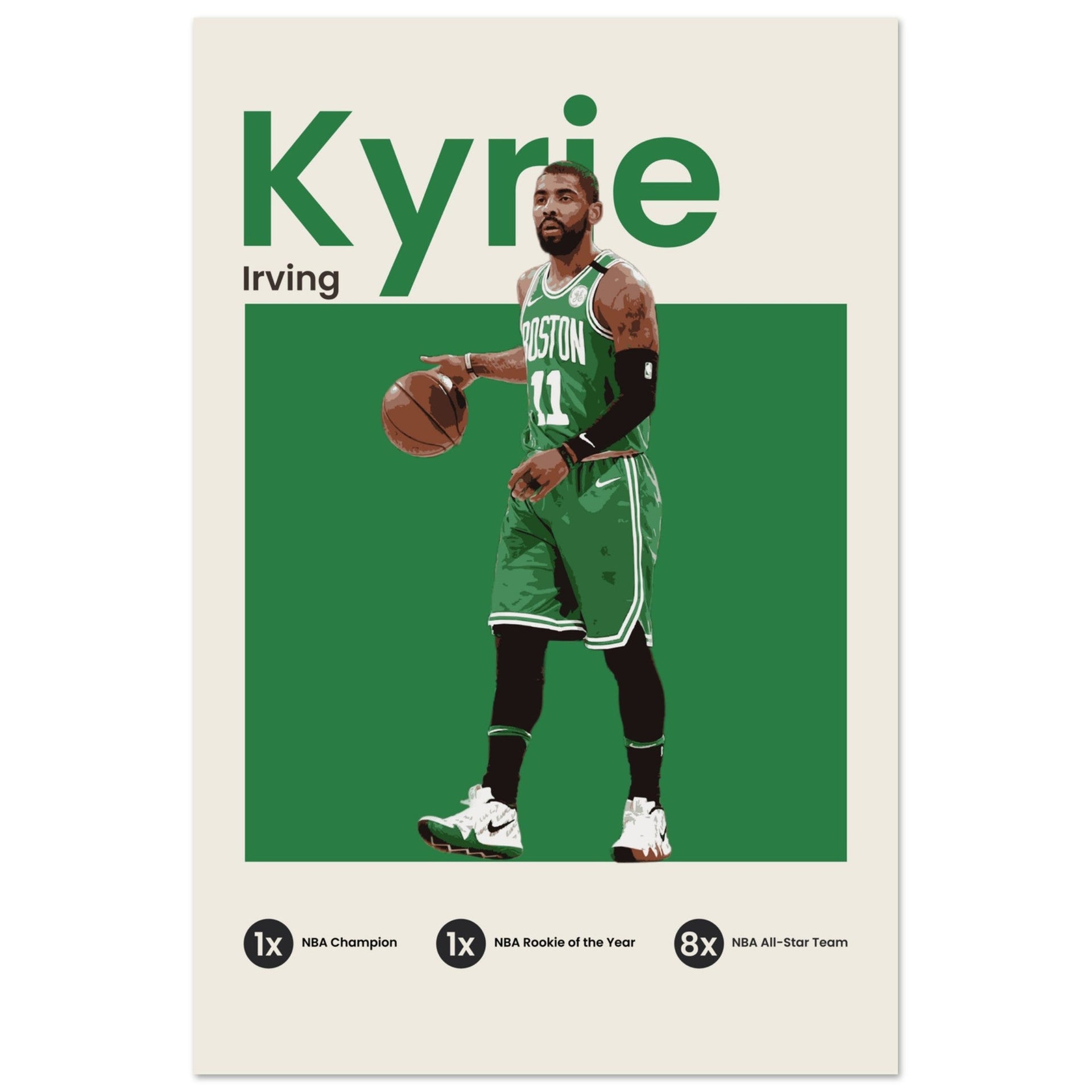 Boston Sports Wall Art Kyrie Irving Boston Celtics NBA