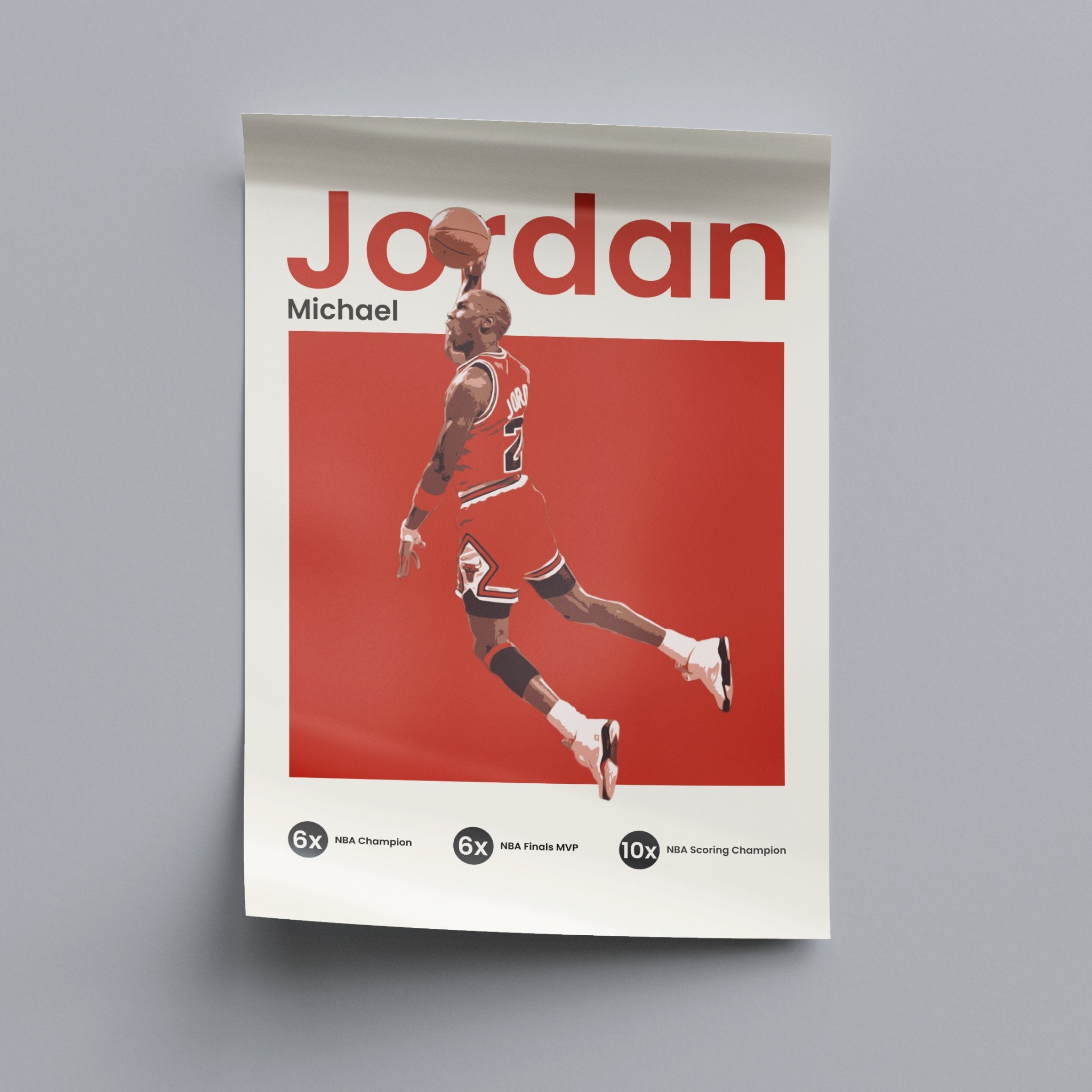 Michael Jordan - Bulls Red - OverPrints