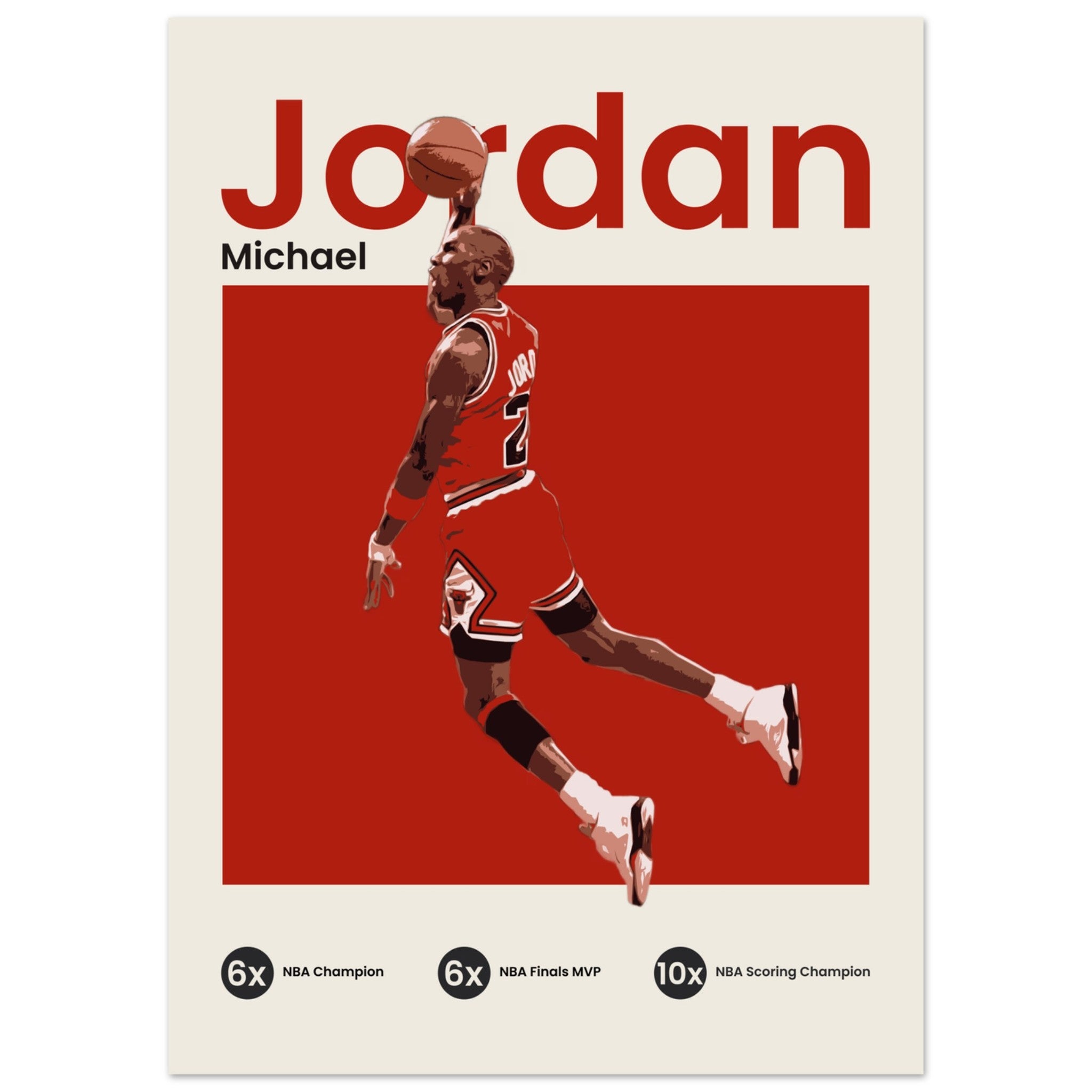 Michael Jordan - Bulls Red - OverPrints