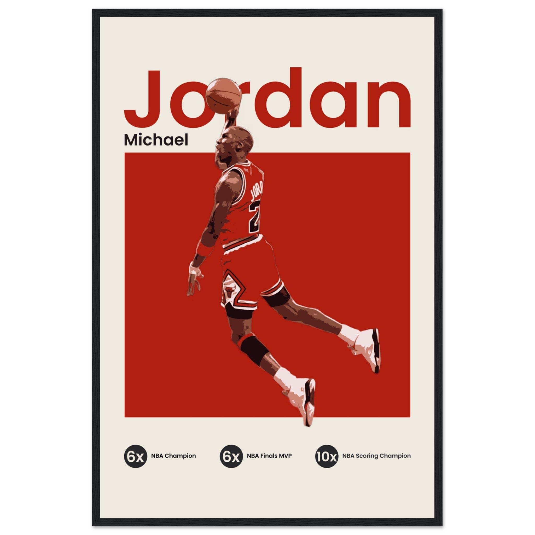 Michael Jordan - Bulls Red - OverPrints