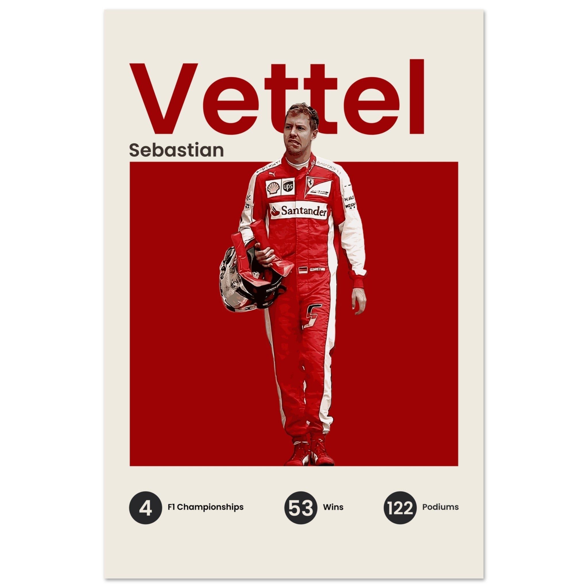 Sebastian Vettel - Ferrari - OverPrints