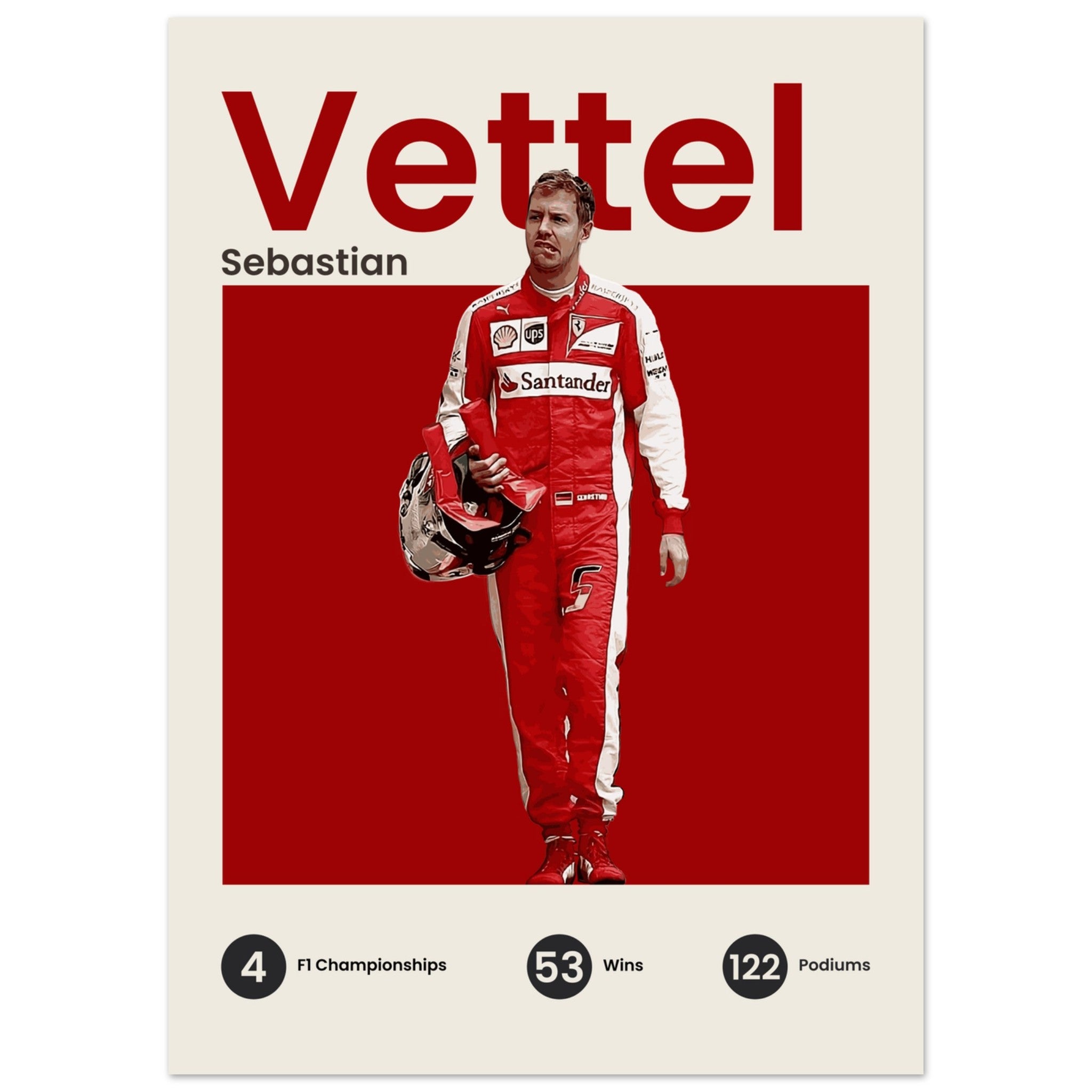 Sebastian Vettel - Ferrari - OverPrints