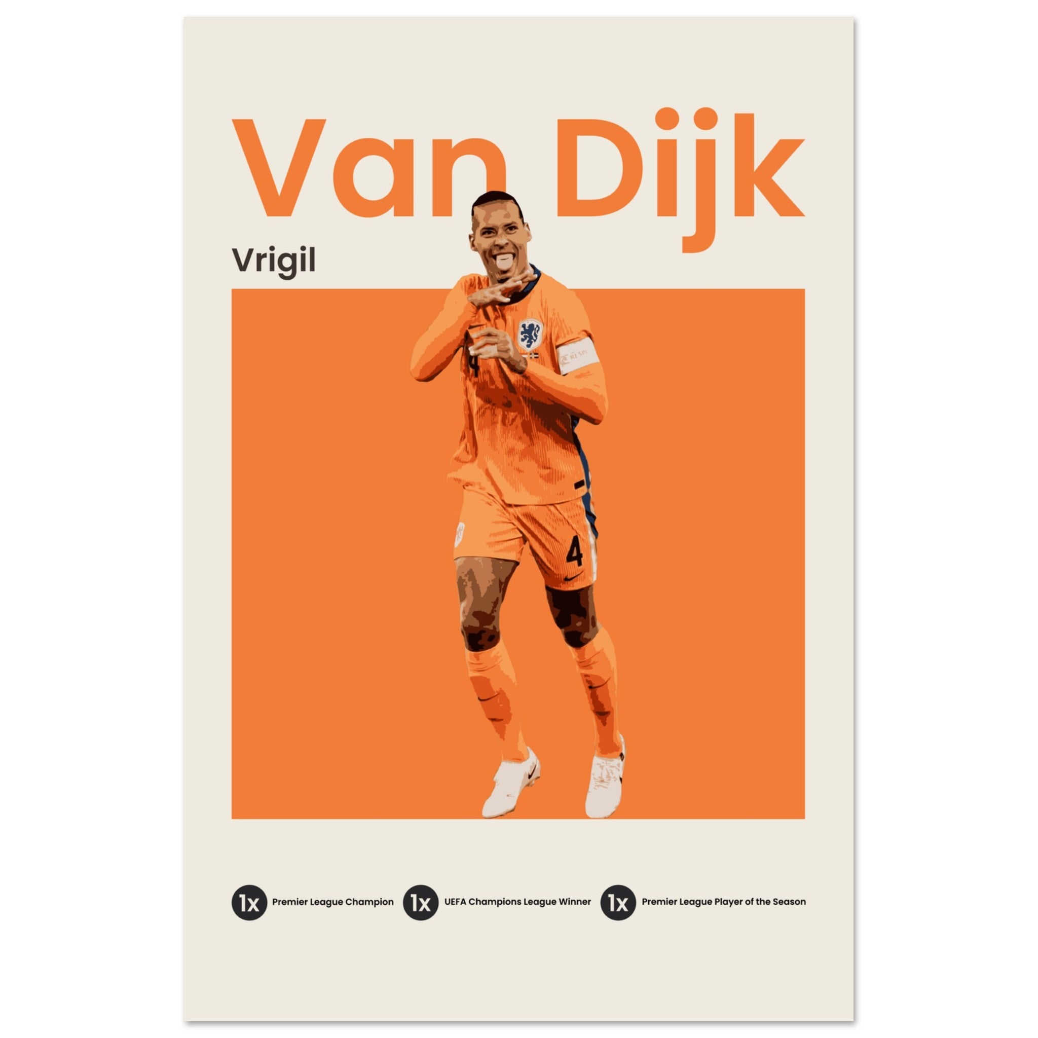 Virgil Van Dijk - Euro 2024 - OverPrints