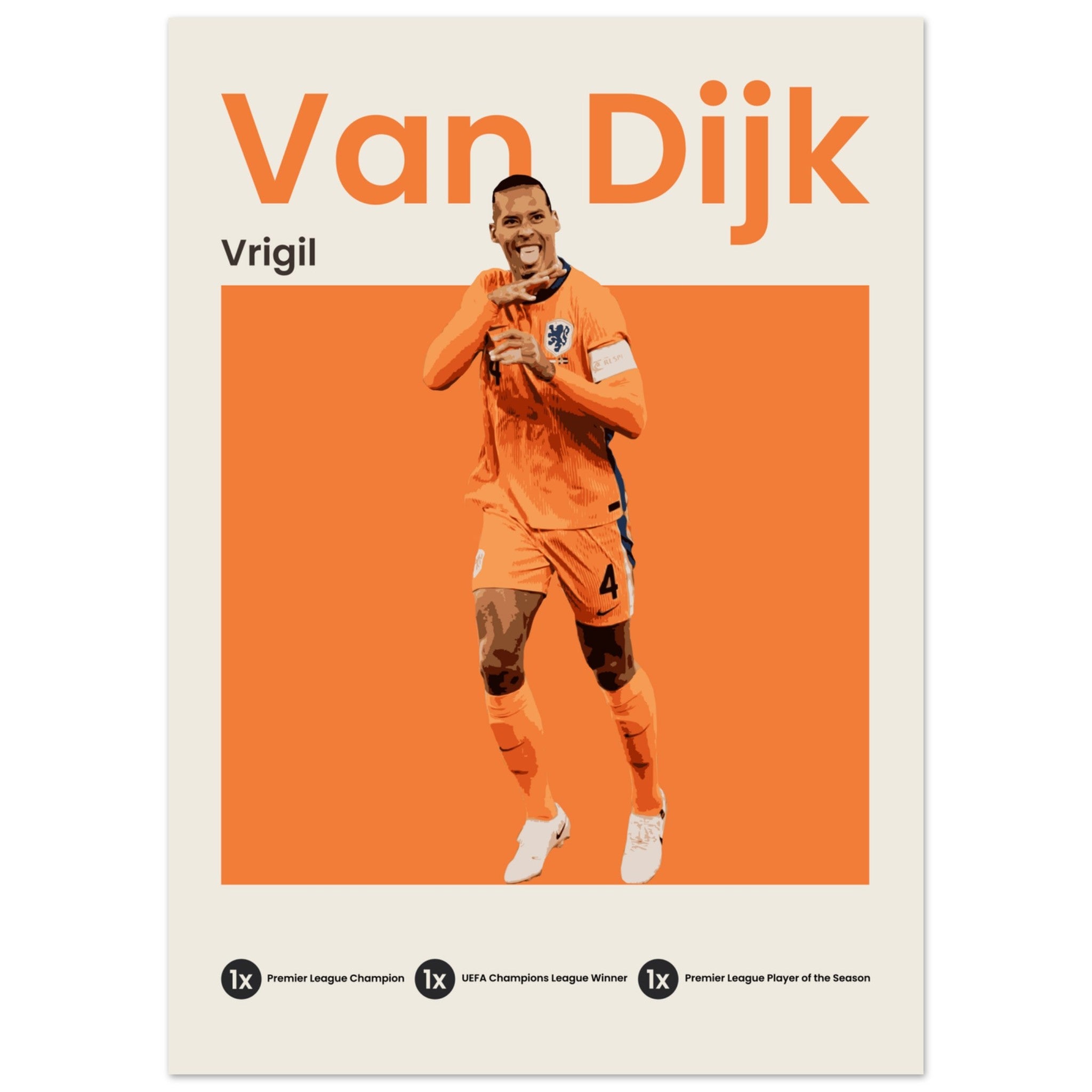 Virgil Van Dijk - Euro 2024 - OverPrints