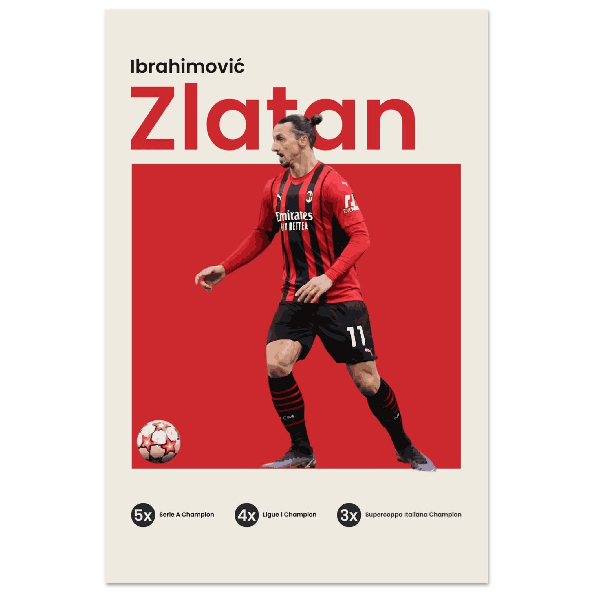 Zlatan Ibrahimović - AC Milan - OverPrints