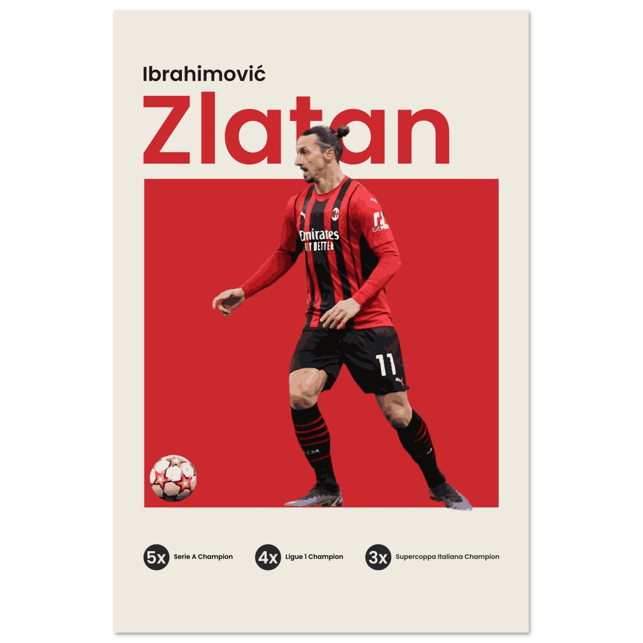 Zlatan Ibrahimović - AC Milan - OverPrints